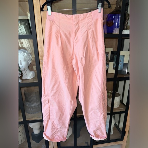 FP Movement Mesmerize Me Cargo Pants barrel dance low rise neon peach dance cuff - Picture 2 of 12